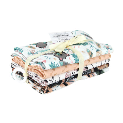 White Smoke Birch Fabric - Bear Garden Fat Quarter 100% Cotton Sewing