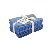 White Smoke Birch Fabric Linen Look Blender - Blues Fat Quarter 100% Cotton Sewing