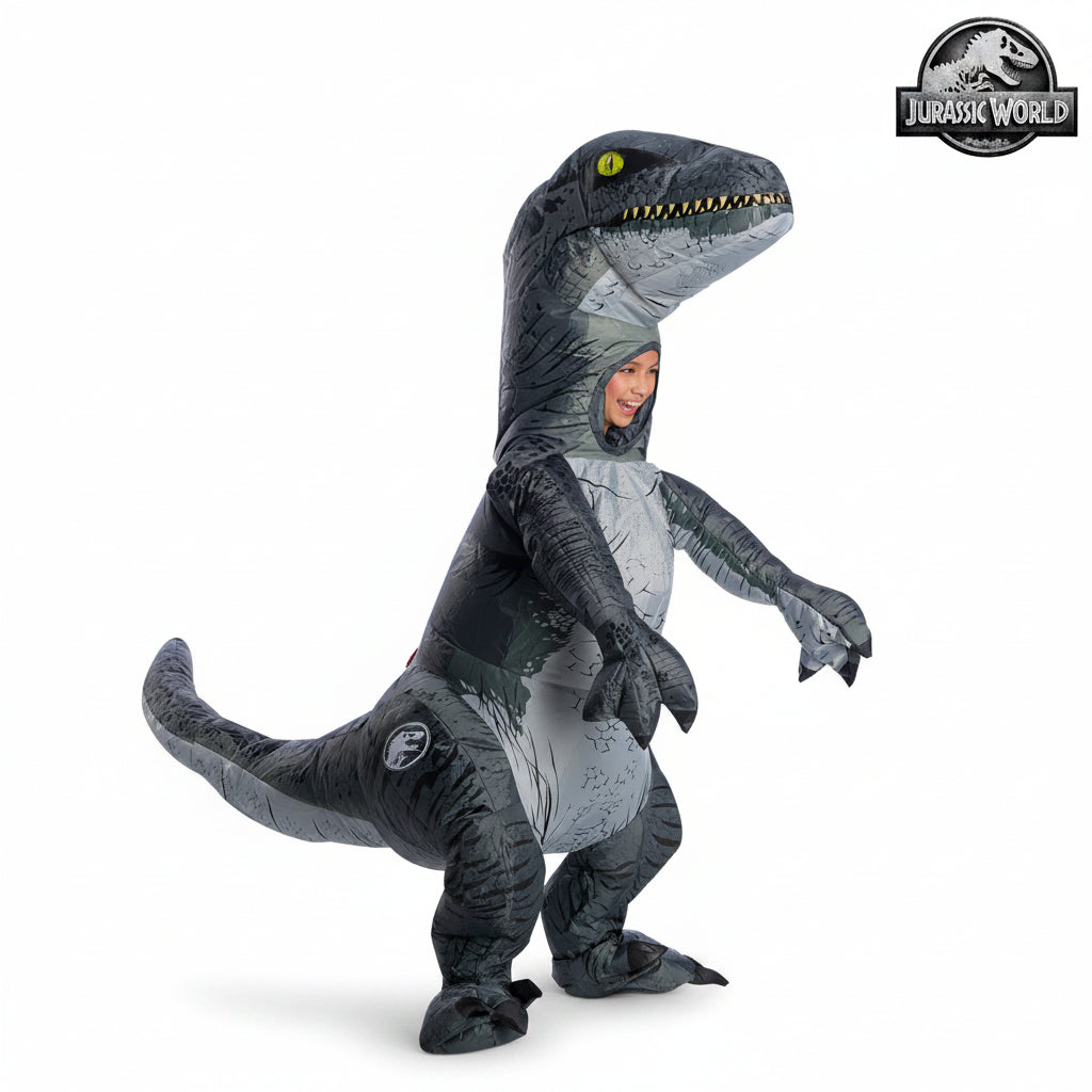 White Smoke Velociraptor Inflatable Costume Child 5 years + Costumes