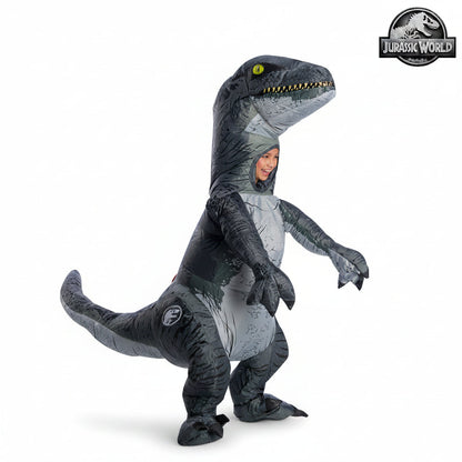 White Smoke Velociraptor Inflatable Costume Child 5 years + Costumes