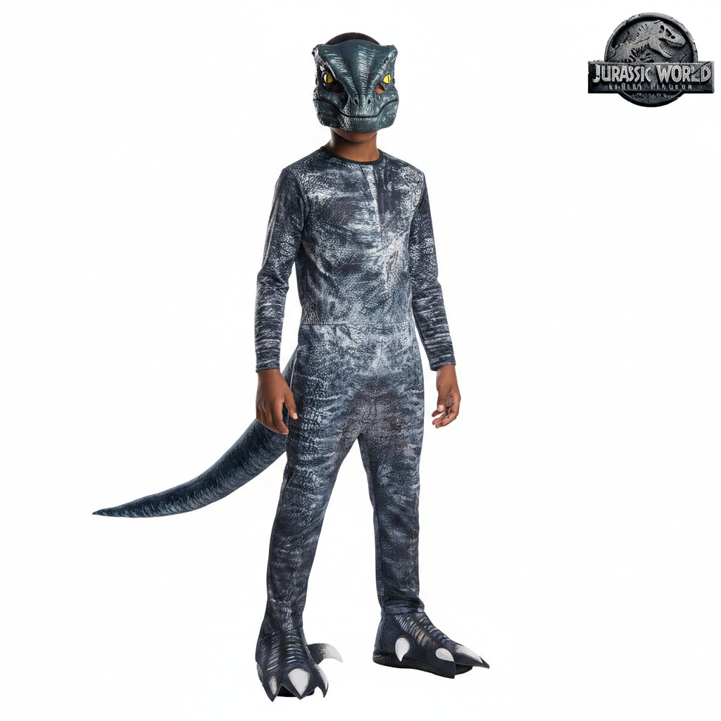 White Smoke Velociraptor Blue Costume Costumes