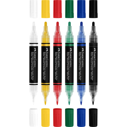 Black Faber Castell Black Edition Shake & Paint Markers, Classic colours, Set of 6 Playing & Learning