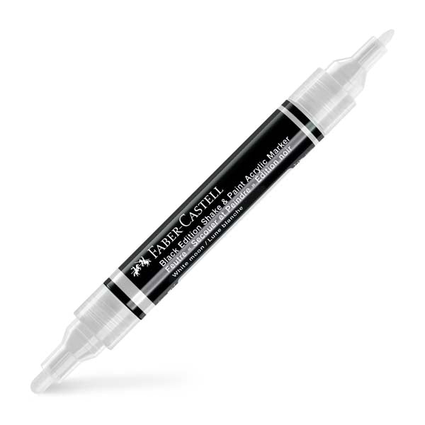 White Smoke Faber Castell Black Edition Acrylic Shake & Paint Marker, White - 1 Pack Kids Markers
