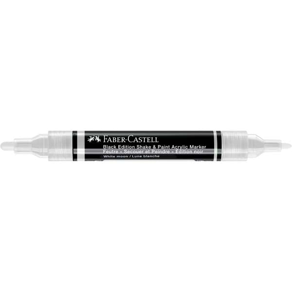 White Smoke Faber Castell Black Edition Acrylic Shake & Paint Marker, White - 1 Pack Kids Markers