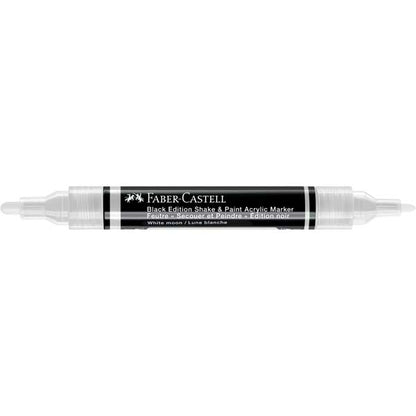 White Smoke Faber Castell Black Edition Acrylic Shake & Paint Marker, White - 1 Pack Kids Markers