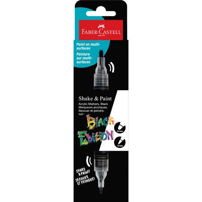 Black Faber Castell Black Edition Acrylic Shake & Paint Marker, Black - 1 Pack Kids Markers