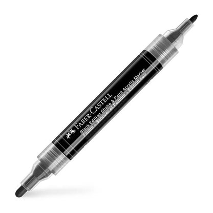 White Smoke Faber Castell Black Edition Acrylic Shake & Paint Marker, Black - 1 Pack Kids Markers