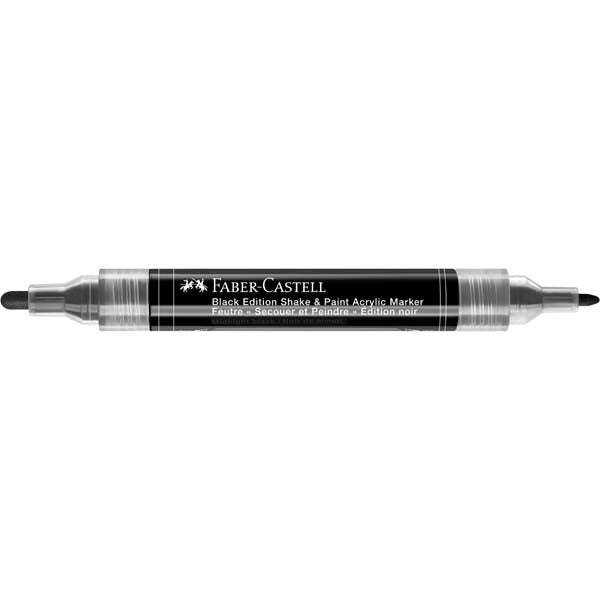 White Smoke Faber Castell Black Edition Acrylic Shake & Paint Marker, Black - 1 Pack Kids Markers