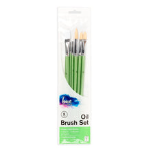 White Smoke Hue Brush Set Oil Hog Hair/Taklon 6Pc Value Pk#3 Paint Brushes