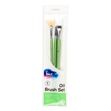White Smoke Hue Brush Set Oil Hog Hair/Taklon 3Pc Value Pk#5 Paint Brushes