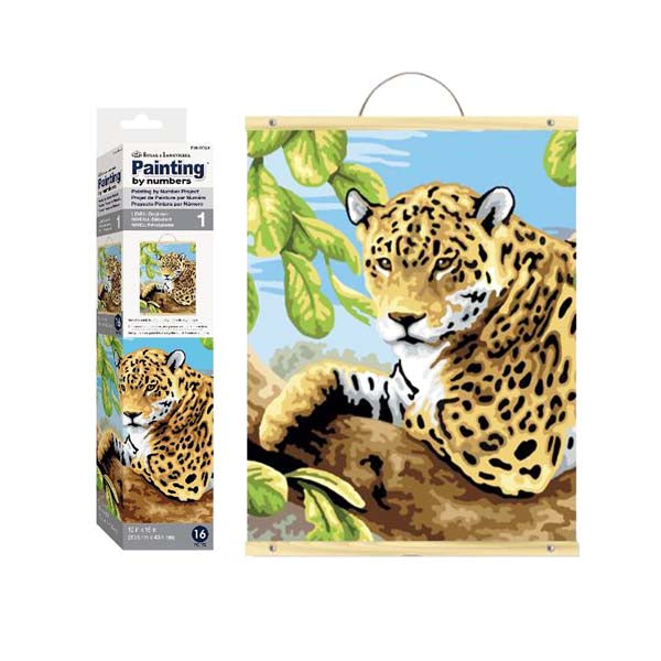 White Smoke Royal & Langnickel Painting By Numbers SCROLL Leopard In Tree Kids Painting Supplies