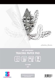 White Smoke Art Spectrum Tracing Pad, A4 75gsm 50 sheet pads Tracing Pads