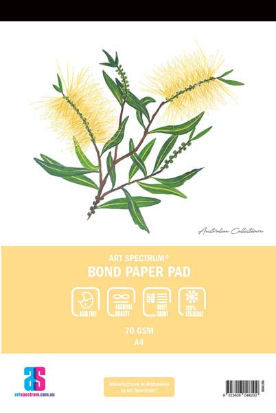 White Smoke Art Spectrum  Bond Pad A4 70GSM - 50 Sheets Pads