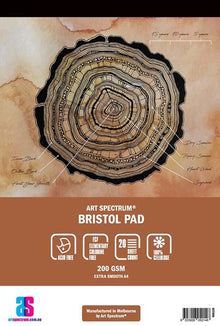 White Smoke Art Spectrum Bristol Pad, A4 200gsm 20 sheets Pads