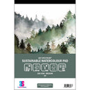 White Smoke Art Spectrum Sustainable Watercolour Pad - 25% recyclable cotton, A4 300gsm 12 sheets Pads