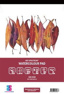 White Smoke Art Spectrum 100% Cotton Watercolour Pad, A5 300gsm hot pressed 15 sheets Pads