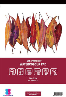 White Smoke Art Spectrum 100% Cotton Watercolour Pad, A3 300gsm hot pressed 15 sheets Pads