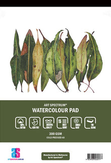 White Smoke Art Spectrum 100% Cotton Watercolour Pad, A5 300gsm cold pressed 15 sheets Pads