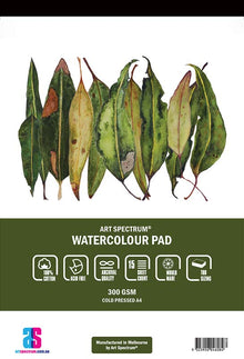 White Smoke Art Spectrum 100% Cotton Watercolour Pad, A4 300gsm cold pressed 15 sheets Pads