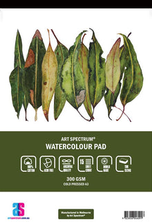 White Smoke Art Spectrum 100% Cotton Watercolour Pad, A3 300gsm cold pressed 15 sheets Pads