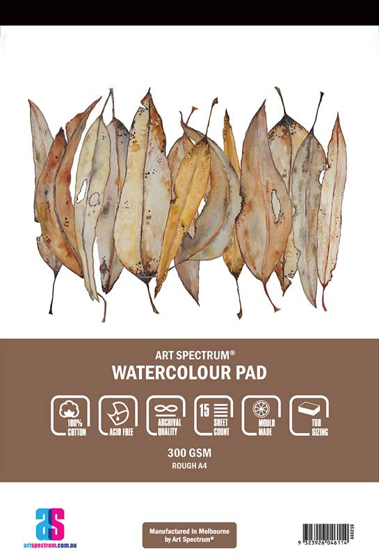 White Smoke Art Spectrum 100% Cotton Watercolour Pad, A3 300gsm rough 15 sheets Pads