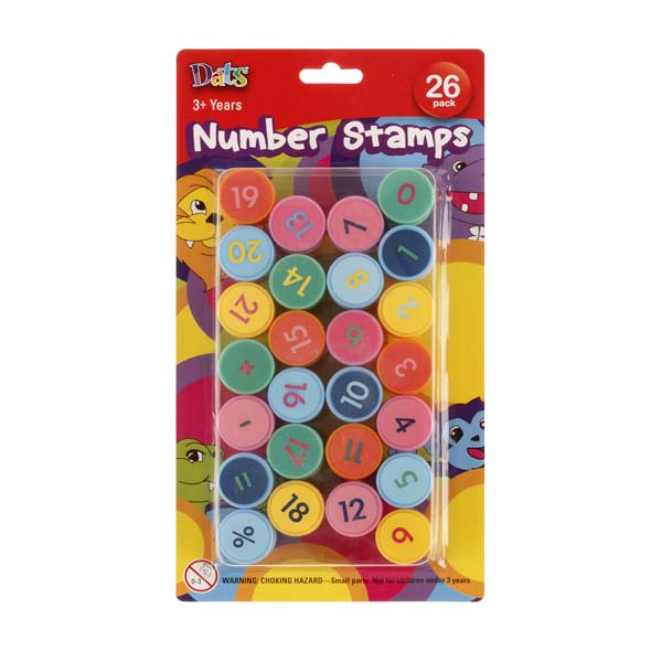 Orange Dats Number Stamps, 26pk Kids Activities