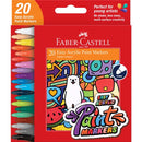 Firebrick Faber Castell Easy Acrylic Paint Markers, Assorted Colours - 20 Pack Kids Markers