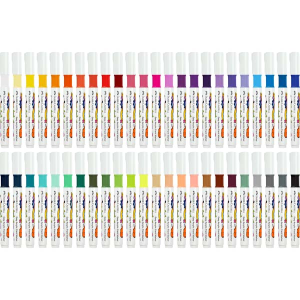 Lavender Faber Castell Easy Acrylic Paint Markers, Assorted Colours - 48 Pack Kids Markers