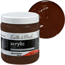 Black Eraldo di Paolo Acrylic Paint, Burnt Umber, 500ml Acrylic Paints