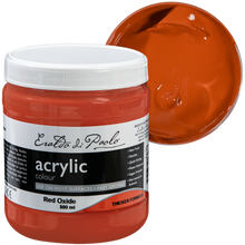 Black Eraldo di Paolo Acrylic Paint, Red Oxide, 500ml Acrylic Paints