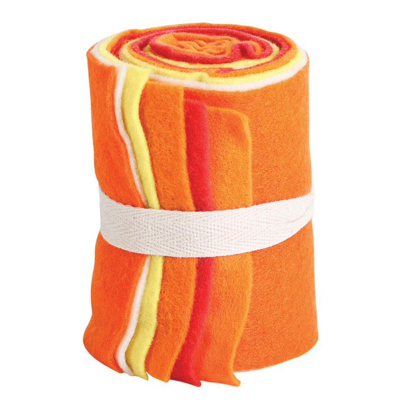 Coral Jelly Roll Felt Strips, Assorted Colours, 45cmx10cm, Bulk Tray 216Pk Kids Wood Craft