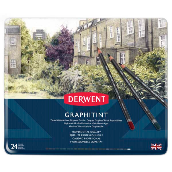 Midnight Blue Derwent Graphitint Tin 24 Pencils
