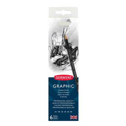 White Smoke Derwent Graphic Pencils Tin 6 Pencils