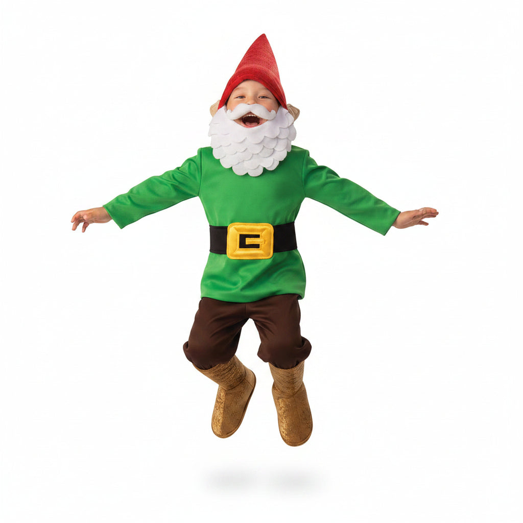 White Smoke Garden Gnome Boy Costume Costumes