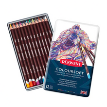 White Smoke Derwent Pencils Coloursoft Tin 12 Pencils