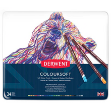 White Smoke Derwent Pencils Coloursoft Tin 24 Pencils