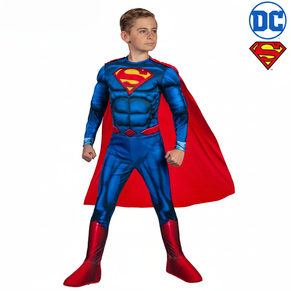 White Smoke Superman Delux Costume Costumes
