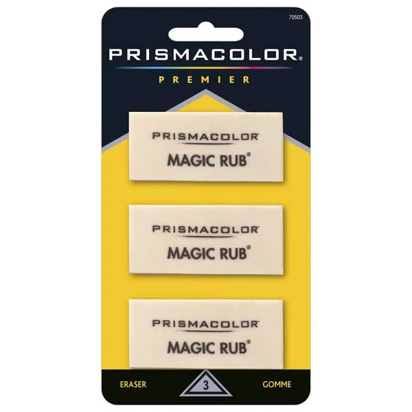 Black Prismacolor Premier Magic Rub Eraser Value pack, 3Pk Drawing Accessories