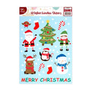 Light Cyan Xmas Window Stickers, 9pk 42x28.5cm Christmas