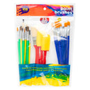 White Smoke Inx Paint Brushes, Assorted Sizes, 25pcs Kids Painting Supplies