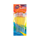 Sandy Brown Inx Artists Paint Brushes, Assorted Sizes, 12pk Kids Painting Supplies