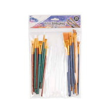 White Smoke Hue Paint Brushes, Assorted Sizes with Spatulas, 25Pc Kids Painting Supplies
