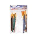 White Smoke Hue Paint Brushes, Assorted Sizes with Spatulas, 25Pc Kids Painting Supplies
