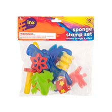 White Smoke Inx Art Set with Sponges/Stamps/ Rollers/Blocks, 10pcs Kids Painting Supplies