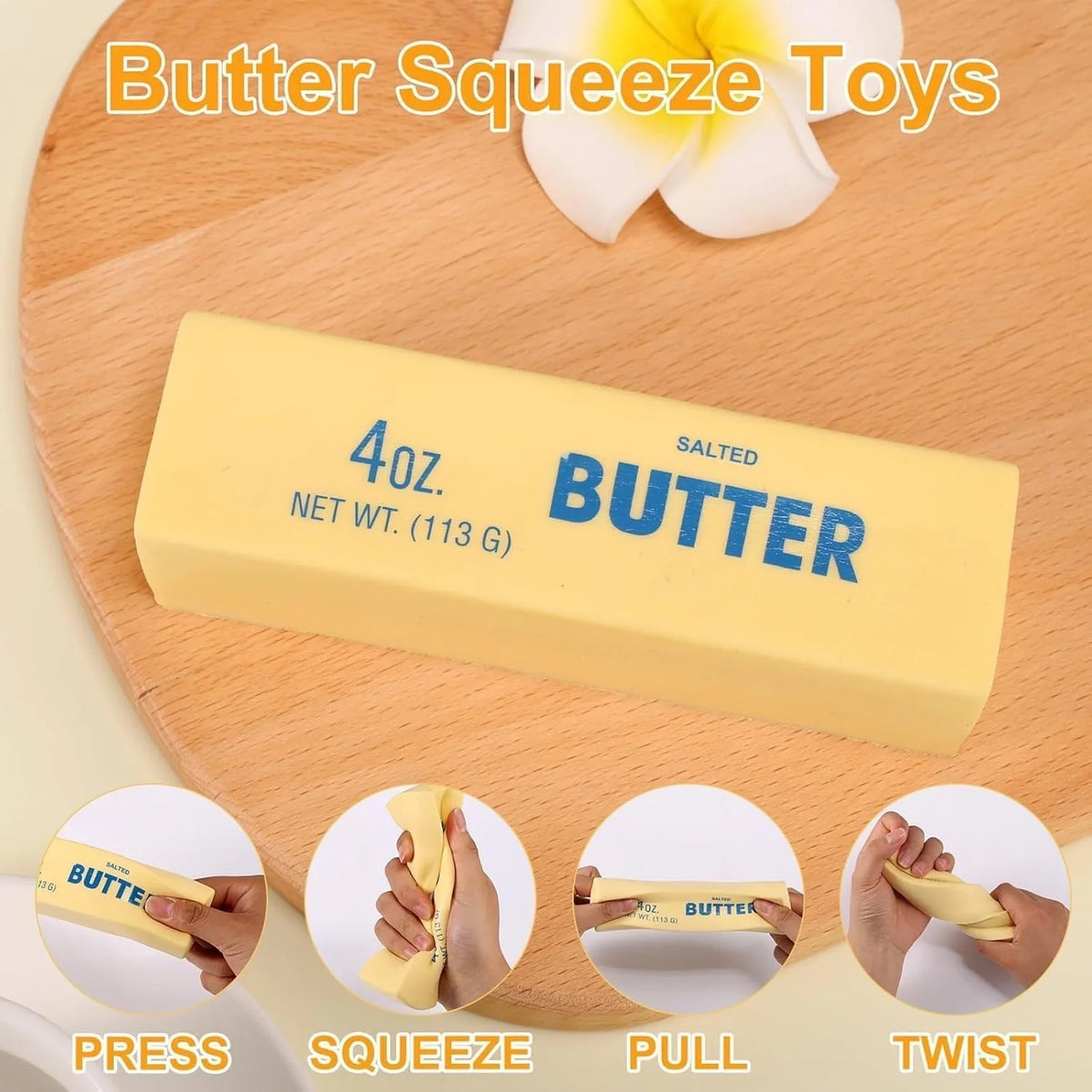 Sandy Brown Squishy Butter Squishy & Squeeze