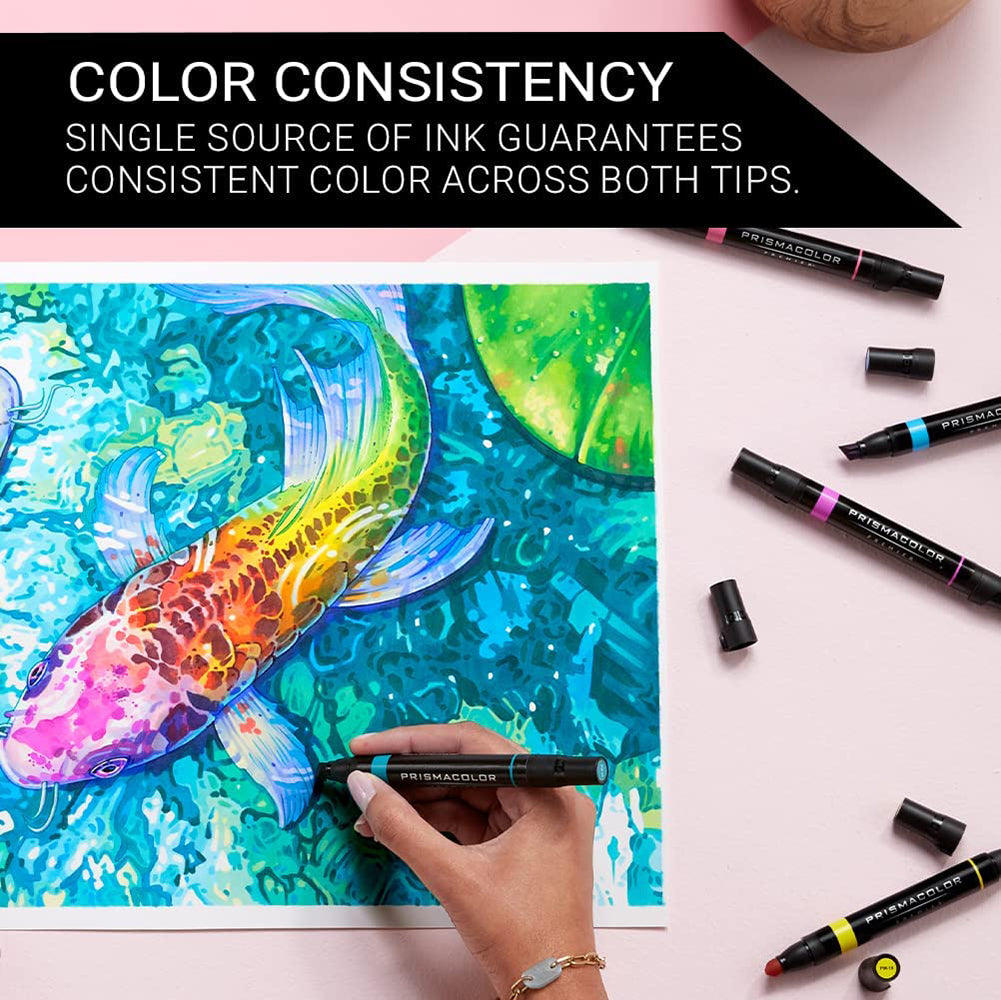 Light Gray Prismacolor Premier Dual-Ended Art Markers – Hyper Brights, Set of 12 Pens & Markers