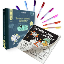 White Smoke HeyDoodle Twinkle Twinkle Little Star Tales - Reusable Colouring Book Kids Colouring Books