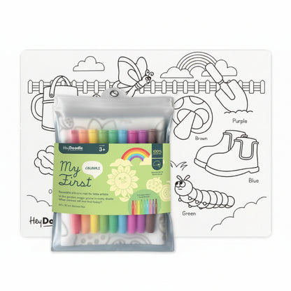 White Smoke HeyDoodle My First Colours Colouring & Doodle Mat, 40x30cm Kids Colouring Books