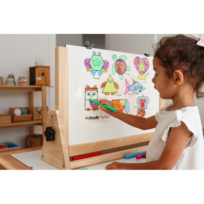 Gray HeyDoodle My First Shapes Colouring & Doodle Mat, 40x30cm Kids Colouring Books