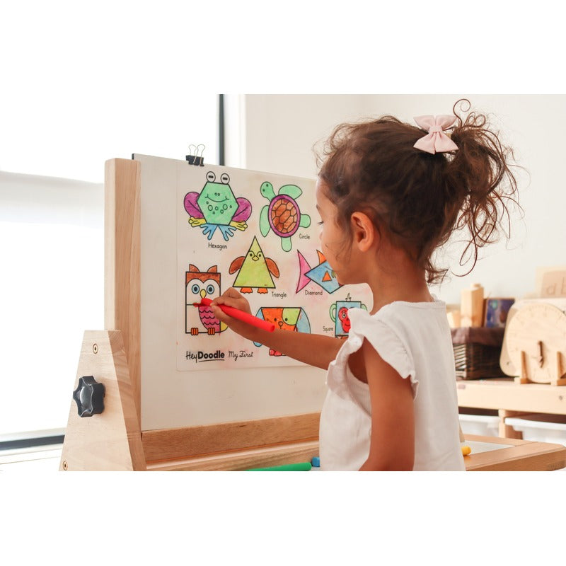 White Smoke HeyDoodle My First Shapes Colouring & Doodle Mat, 40x30cm Kids Colouring Books